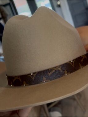 Louis Vuitton Inspired with Monogram Hat Band embellished with AB Swarovski